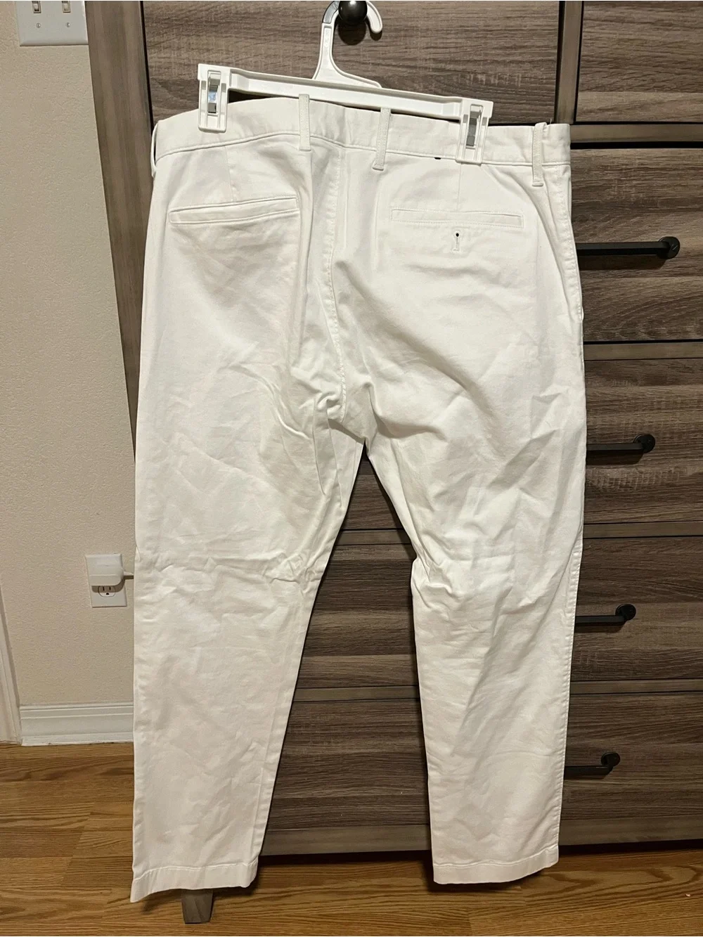 J. Crew Men's White Cotton Chino Pants